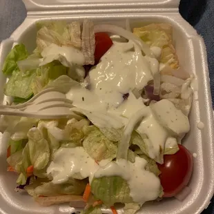 My salad was brown and did not look fresh...