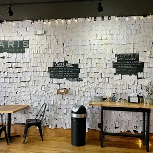 Prayer Wall covers an entire wall....ummm....okayyyyyyyy...as long as you're not hung up over stuff like this