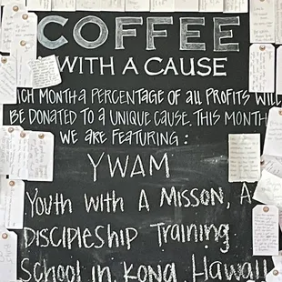 Every so often they pick a charity this month was to youth in hawaii