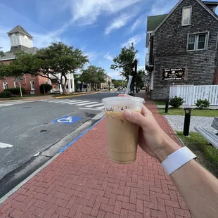 Brown sugar latte extra shot with 2% milk.