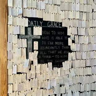 a blackboard with notes written on it