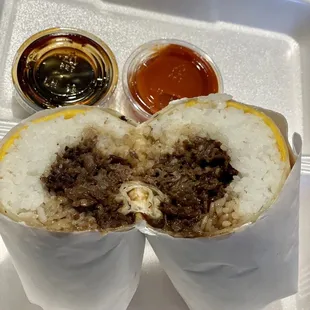 Beef Teriyaki Burrito is a must try