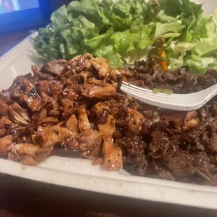 Chicken &amp; Beef Teriyaki Plate
