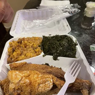 Fish Dinner Croaker  Corn Pudding