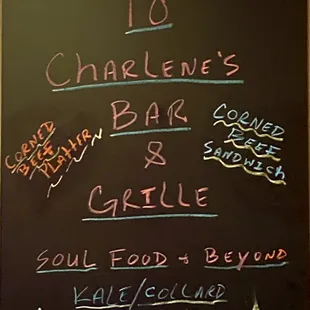 the menu