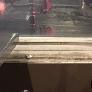 Window near a table. Disgusting