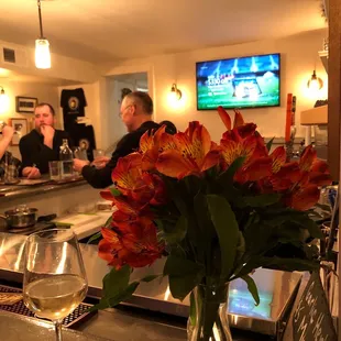 Bartender Tony makes fabulous appetizers and chooses the most amazing local beers.
