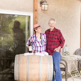 Winemaker Lisa Lee and Owner Dick Bartlett