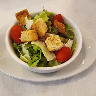 Salad comes with most entrees