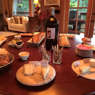 Artisan cheese platters with gourmet breads