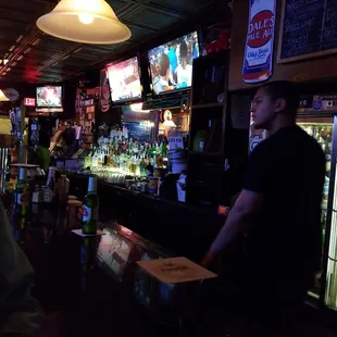 a man at the bar