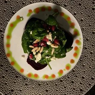 Baby Spinach and Red Bartlett Pear Salad
