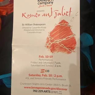 Program from performance