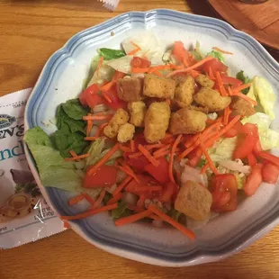 Side salad ($3) is huge but they only have packet dressing