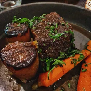 Boeuf Bourguignon -- Short Rib, Potato Fondant, Glazed Carrots