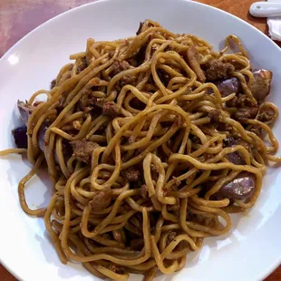 33. Eggplant, Ground Pork Fried Noodles