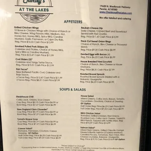 Main menu