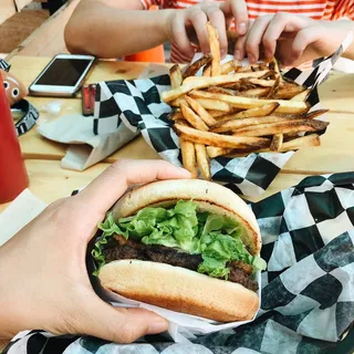 #5. Avocado Burger and Fries