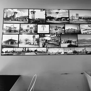 a black and white photo of a restaurant