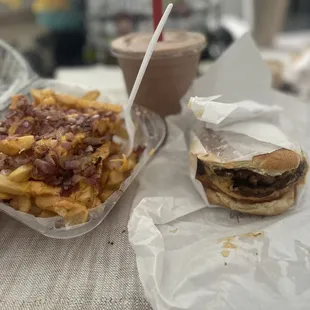 Animal style fries  Chocolate Shake Combo 1 - Double Cheeseburger Combo
