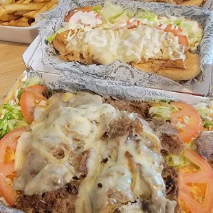 Philly Cheesesteak / Chicken California / Cajun Fries