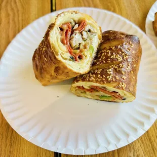 Stromboli from the next door store Sbarro