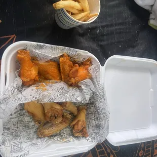 Wings and fries