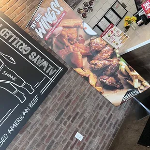 Advertising fresh wings! So delicious