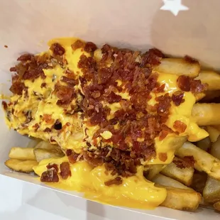 CHEESE &amp; BACON FRIES at least these fries were ok.