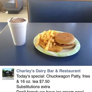 a plate of food and a drink