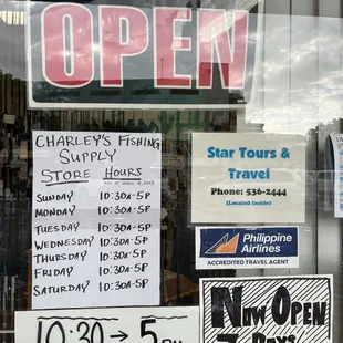 Store hours. Now open 7 days a week