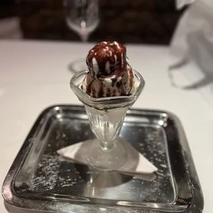 Chocolate Sundae (Vanilla ice cream with chocolate sauce)