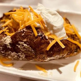 Crispy skin baked potato