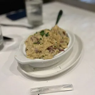 a plate of food on a table