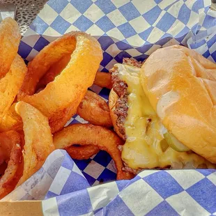 Smashburger and Onion Rings