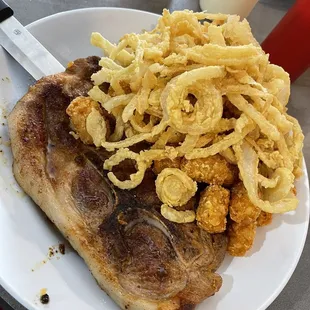 Grilled pork steak!