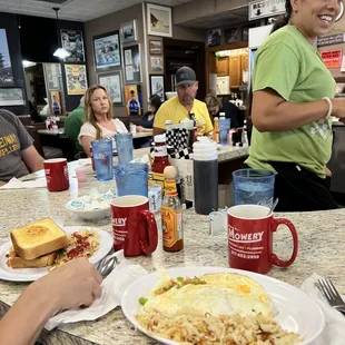 diners enjoying a meal
