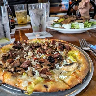 The Greek pizza - this was the smallest size, and it was quite filling for a hungry fella.