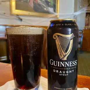 a glass of guinness