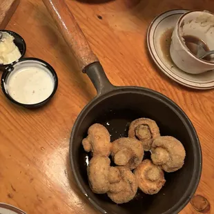 Fried mushroom appetizer