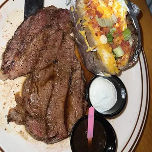 BEST prime rib ever with a loaded baked potato