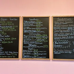 Wall menu