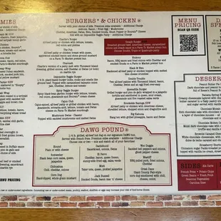 Side one menu