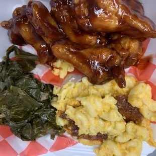 Delicious 6pc Barbecued Wings.