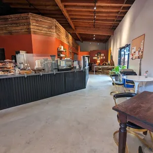 the interior of the cafe