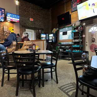 the inside of a restaurant