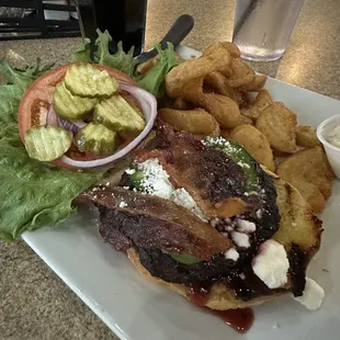 Raspberry blast burger