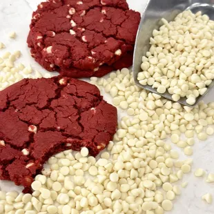 Red Velvet White Chocolate Chip Cookie