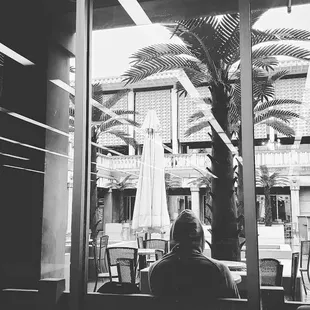 a person sitting at a table