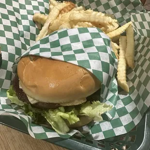 Cheese Burger and Fries